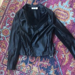 Black leather jacket